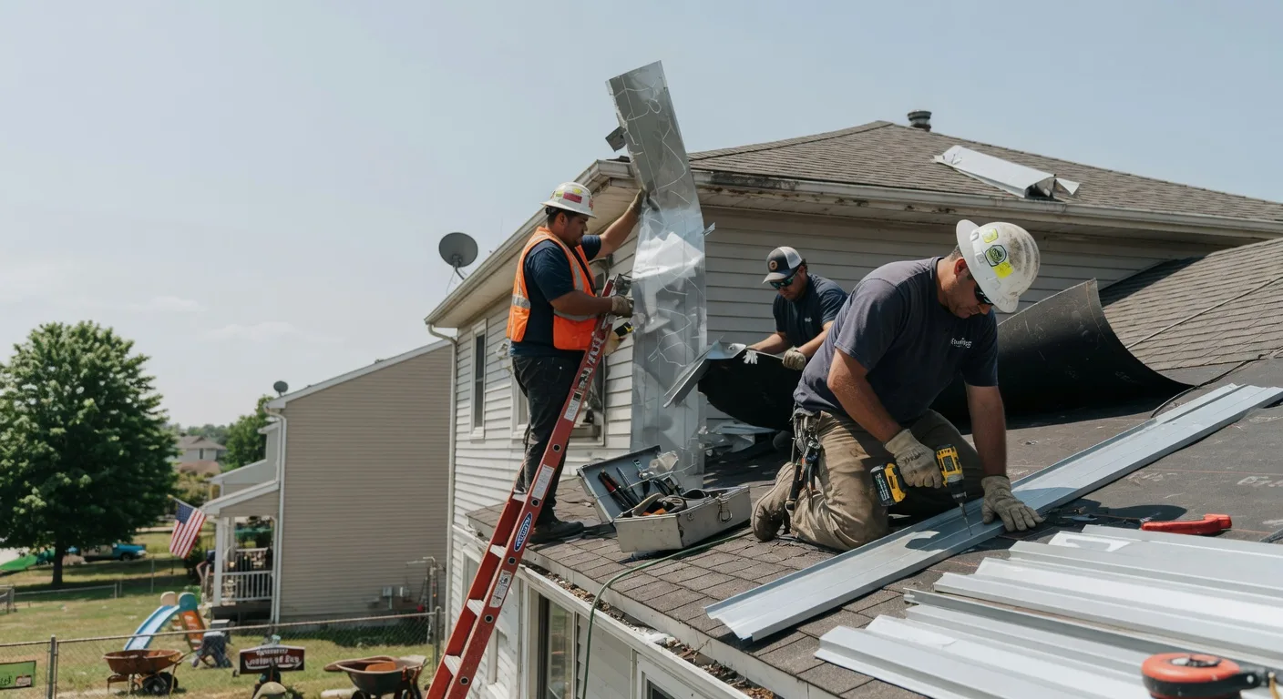 Storm Damage Metal Roof Repair in Wapiti, WY
